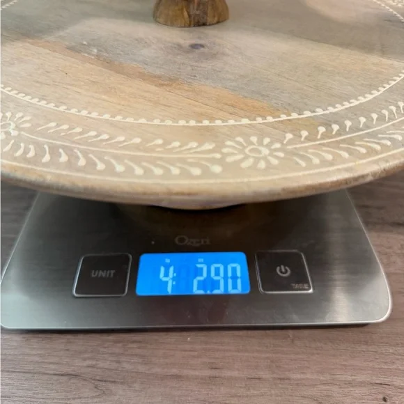 Handmade Wooden Two-Tier Display Stand with White Detailing - Picture 6 of 8